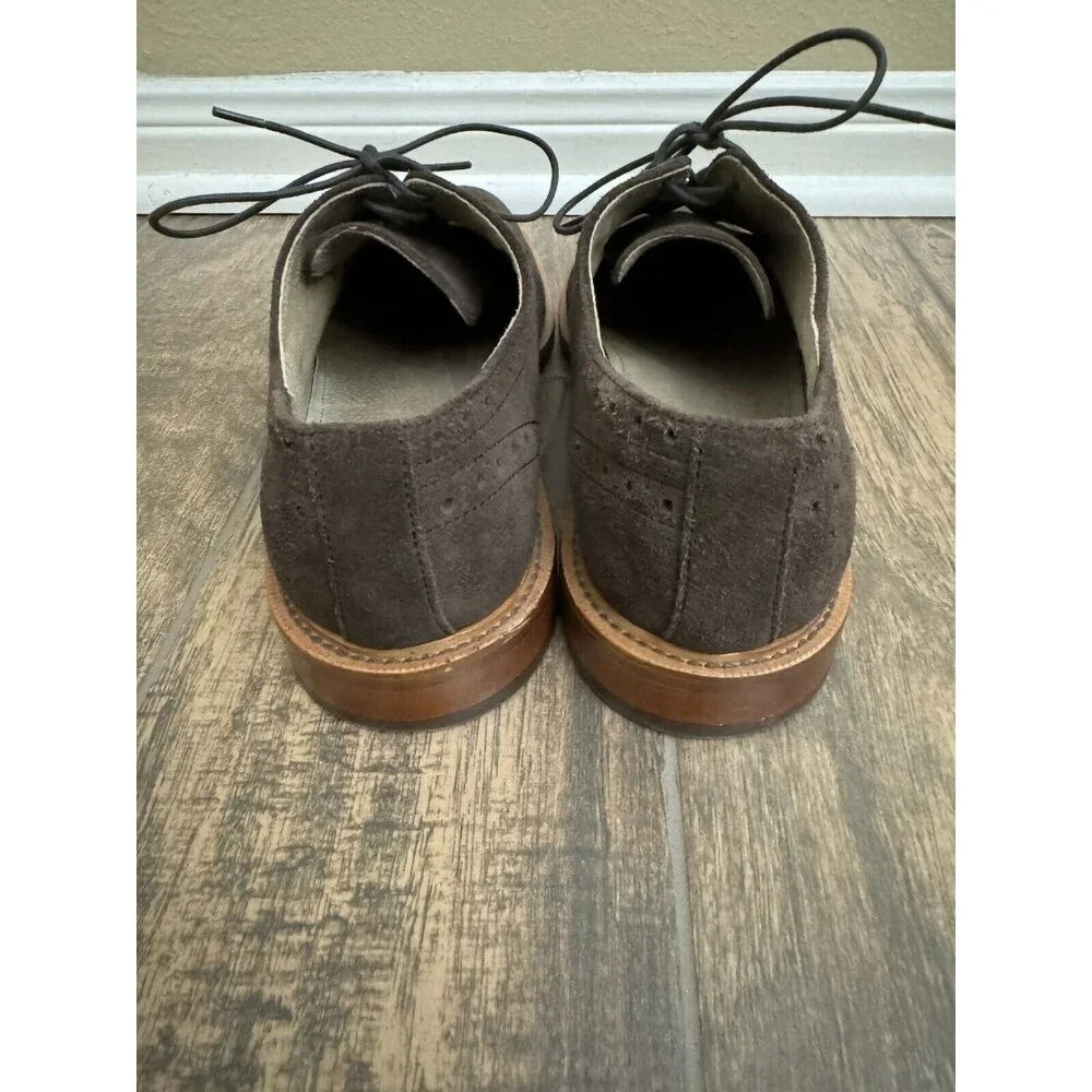 Banana Republic Ortholite Size 10M Brown Suede‎ Longwings Wing Tip Dress Shoes